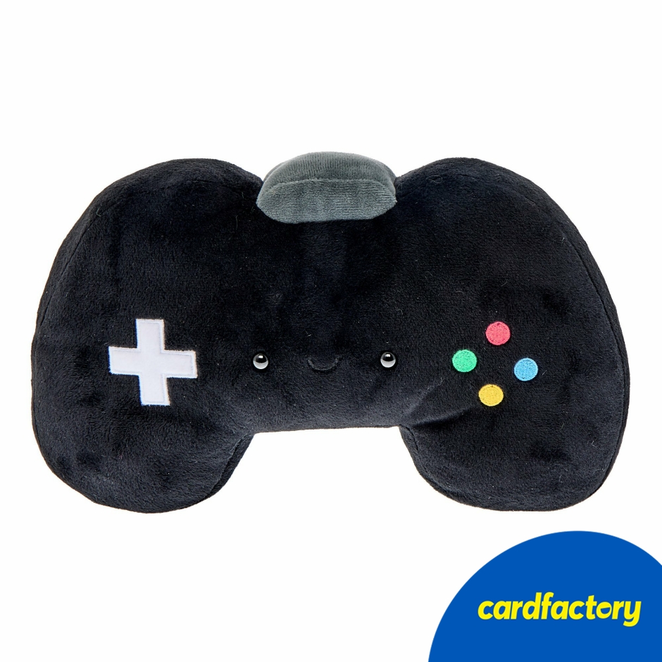 Image of Gamer Controller Soft Toy | Adorable Plush with Smiling Face | 100% Polyester | Medium Size 20cm x 15cm x 10cm