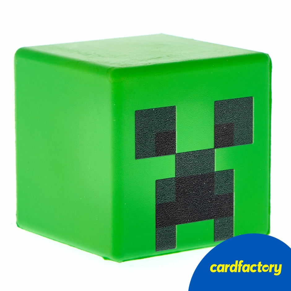 Image of Minecraft Creeper Stress Block | Foam Desk Accessory | Ideal for Stress Relief | 6cm² | Suitable for Ages 3+
