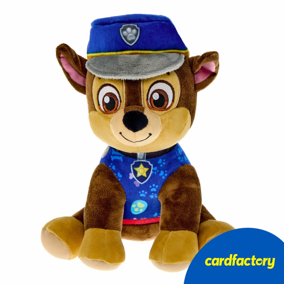 Image of Paw Patrol Chase Soft Toy | 100% Polyester Plush | 20cm x 15cm x 10cm | Perfect Gift for Kids