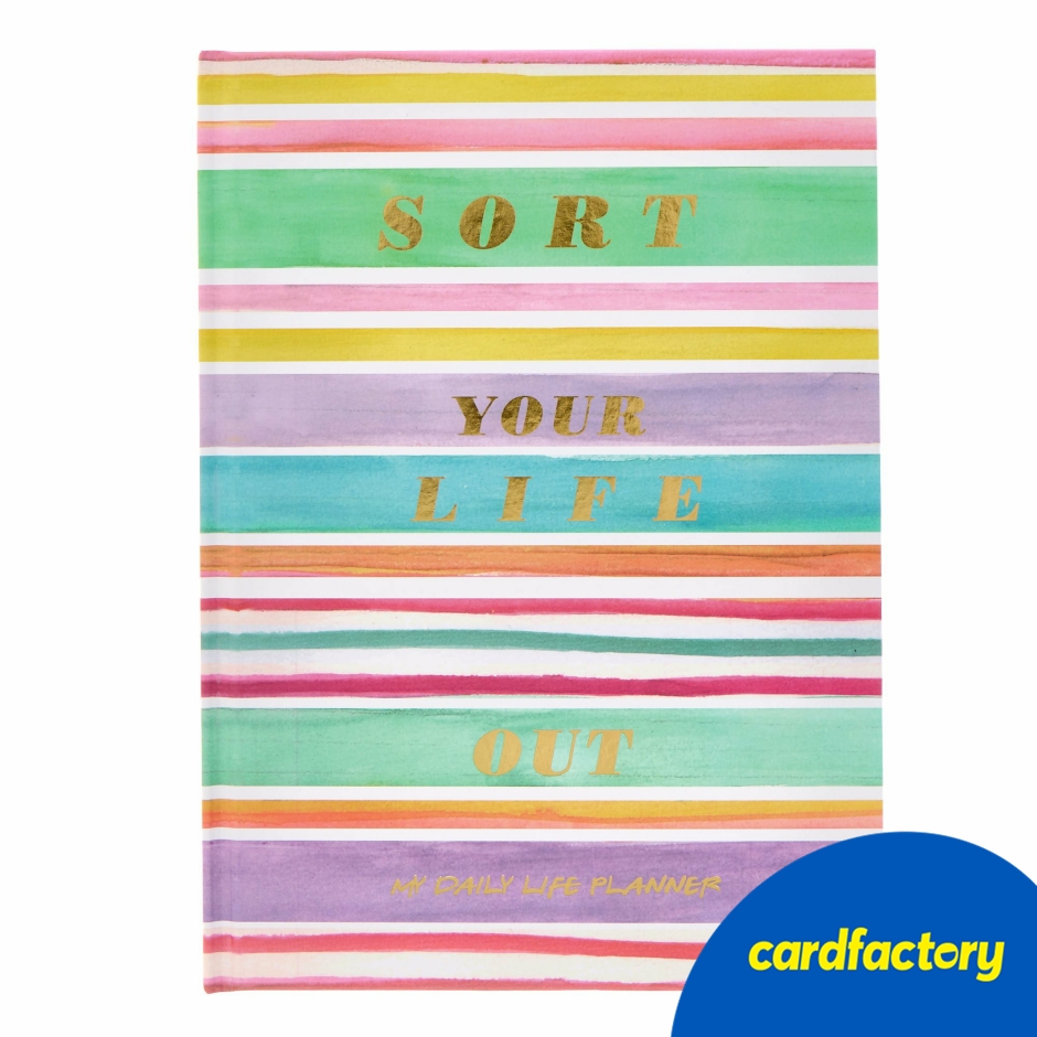 Image of Sort Your Life Out Daily Planner | A5 Size | Card, Paper &amp; Ribbon | Organise Goals &amp; Self Care | Handy Life Organizer | Gift