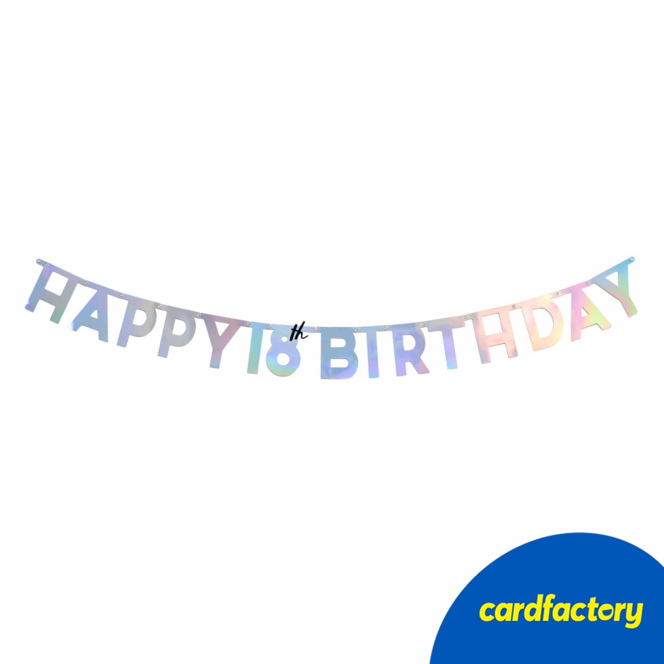 Image of Silver Happy 18th Birthday Letter Banner