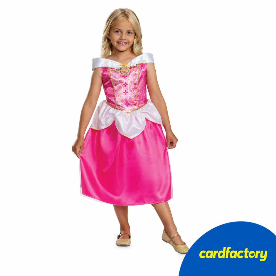 Image of Disney Aurora Classic Children's Fancy Dress Costume | Princess Sleeping Beauty Design | 100% Polyester | Sizes 3-6 Years