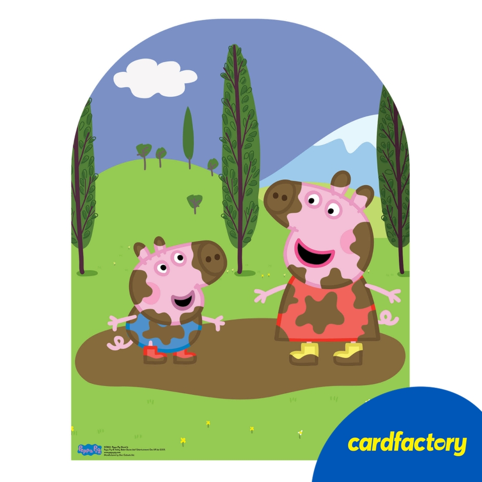 Image of Peppa Pig Party Cardboard Cutout | Medium Size 123cm x 94cm | Perfect for Children's Party and Room Decor | Durable Cardboard Material