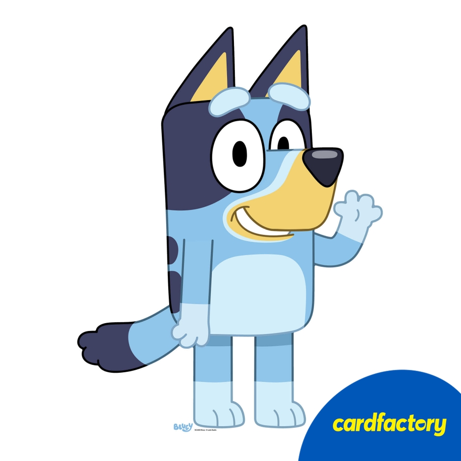 Image of Bluey Cardboard Cutout | Small Size | Vibrant Party Decoration | 91cm x 68cm | Fun Event Prop | Cardboard Material