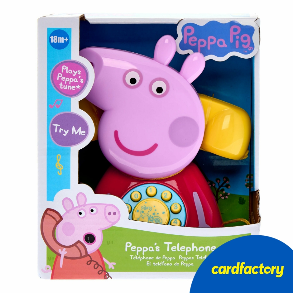 Image of Peppa Pig Gift Telephone | Traditional Toy with Sound Effects | Encourages Imaginative Play