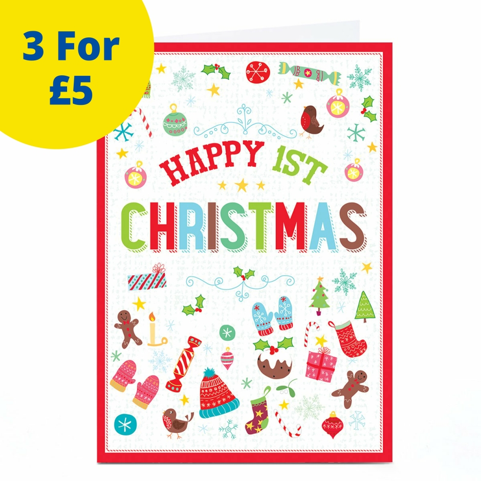 Image of 1st Christmas Card - Festive Items | Christmas Cards