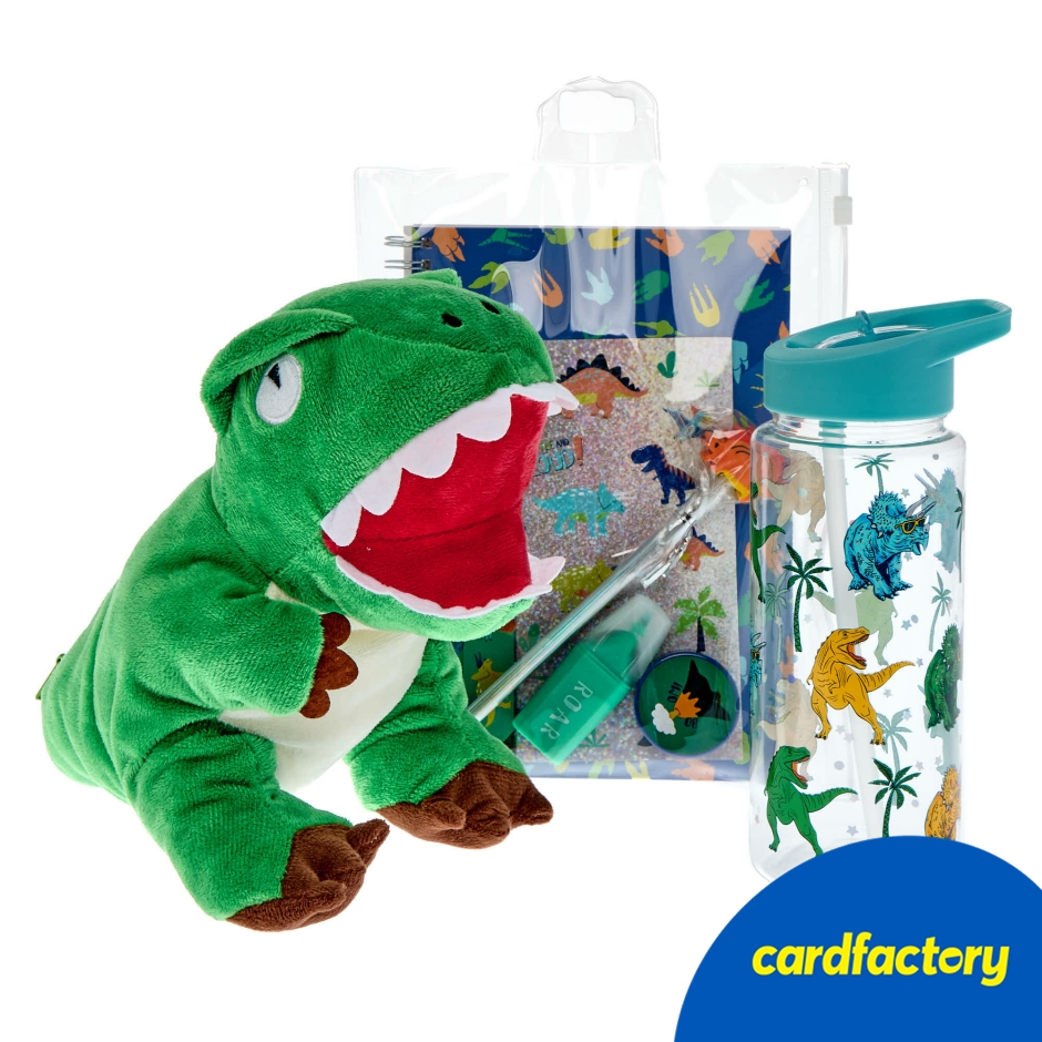 Image of Dinosaur Stationery Gift Bundle | Fun Kids' School Supplies Set | Includes 3D Pencil Case &amp; Water Bottle | Creative Writing &amp; Drawing Kit | Perfect for Dinosaur Enthusiasts