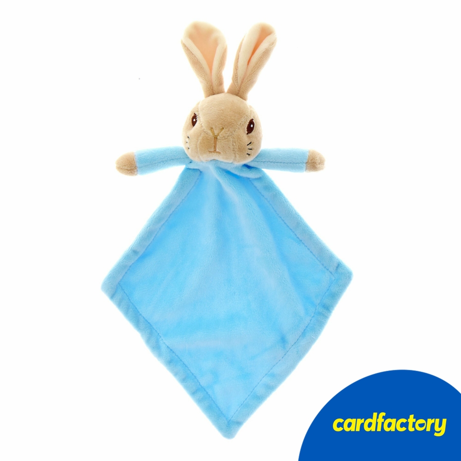 Image of Peter Rabbit Baby Comforter | Baby Gift | Whimsical Nursery Toy | Baby-Safe Fabric | 30cm x 20cm | Suitable from Birth