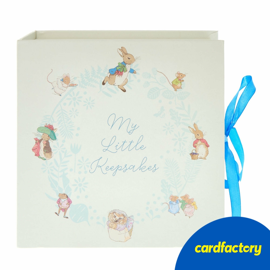 Image of Peter Rabbit My Little Keepsakes Box | 18.1cm x 18cm x 9cm | Baby Memory Storage | Perfect Gift for Newborns to Cherish Precious Memories