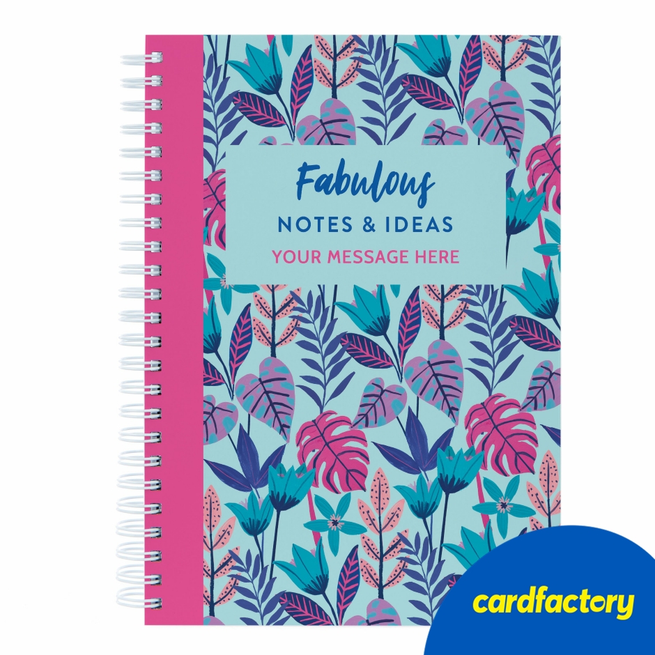 Image of Personalised Notebook - Fabulous Notes and Ideas Bright Florals