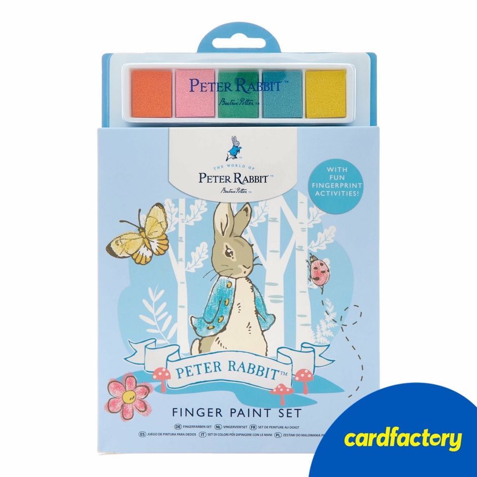 Image of Peter Rabbit Finger Paint Set | Includes 5 Colours | Activity Pad &amp; Colouring Sheets | Fun for Kids | Creative Art Supplies | Perfect Gift