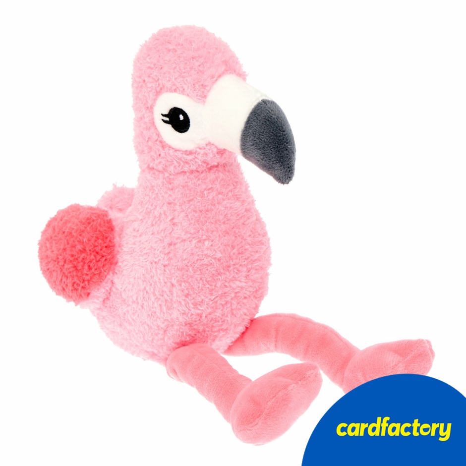 Image of Pink Flamingo Soft Toy | 100% Polyester Plush | Perfect Snuggling Companion | 20cm x 13cm x 10cm