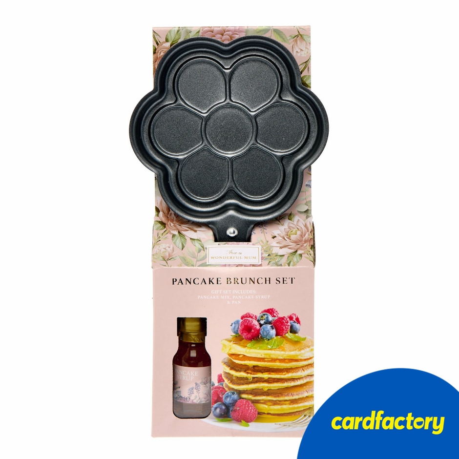 Image of Mum's Pancake Brunch Set | Special Breakfast Kit | Includes Pancake Mix, Syrup, Mini Pan | Easy to Prepare | Ideal Gift