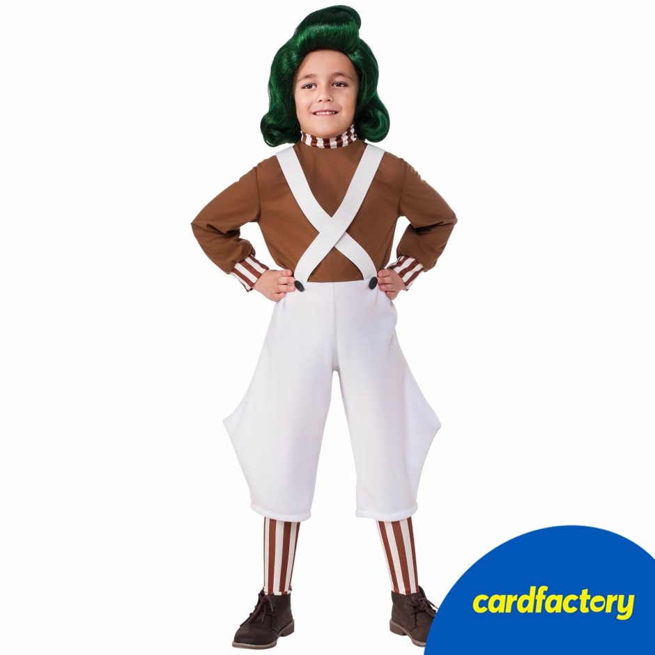 Image of Oompa Loompa Children's Fancy Dress Costume | Willy Wonka Inspired | Vibrant Outfit | Ages 4-7, 8-11 Years | Joyful Playtime Adventure
