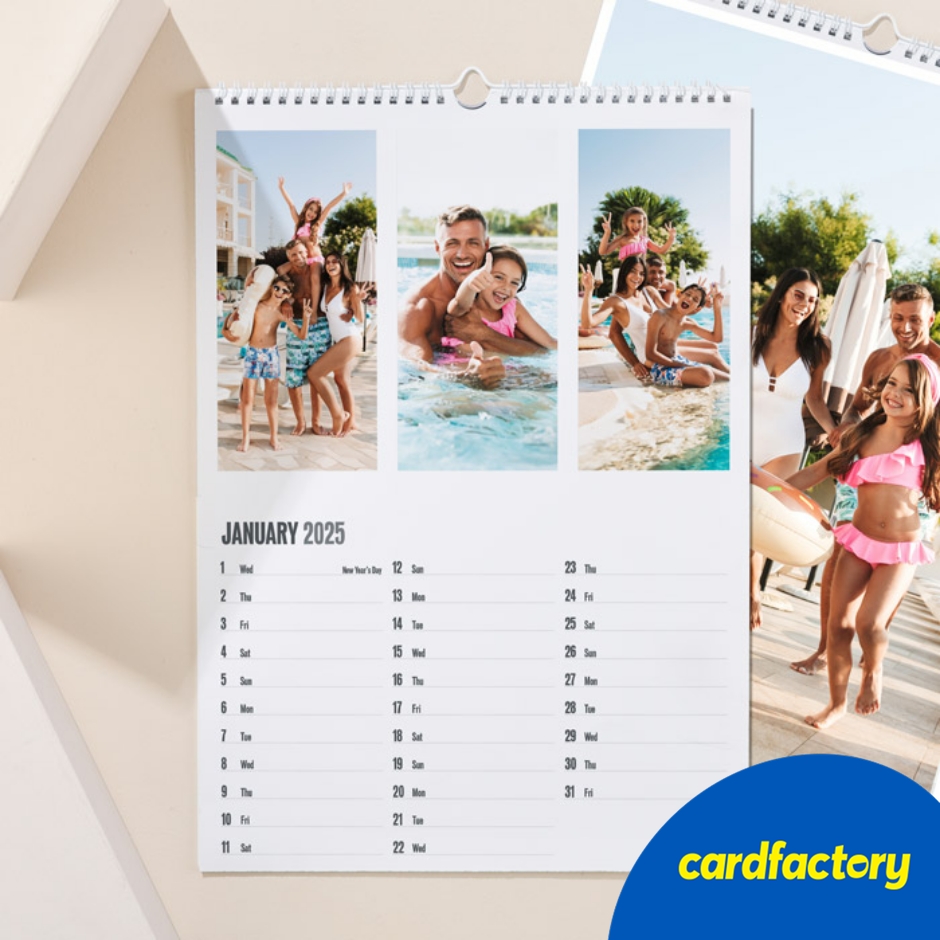 Image of Create Your Own Multi-Photo Upload Calendar - 3 Photos