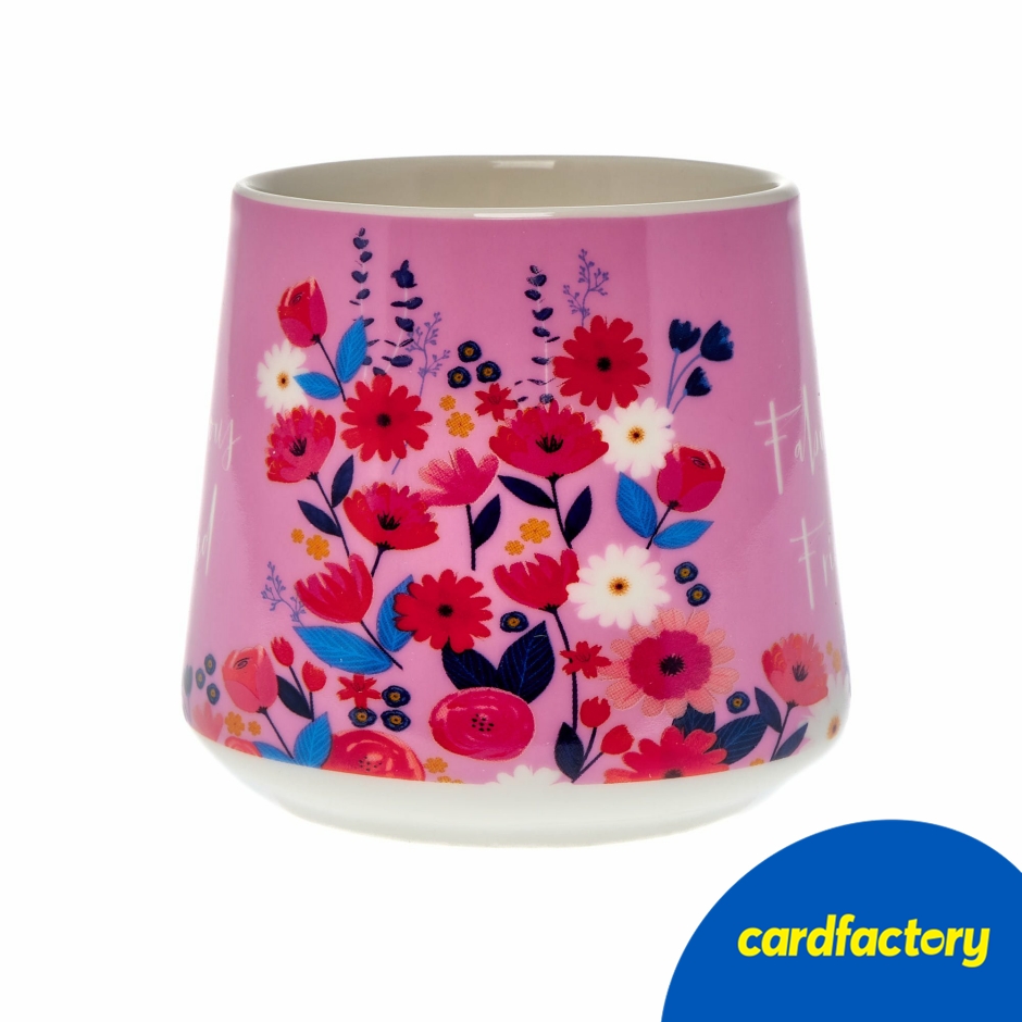 Image of Fabulous Friend Floral Mug | Ceramic Coffee &amp; Tea Mug with Gift Box | Perfect Present for Bestie | 10cm x 13.2cm x 10cm | High Quality