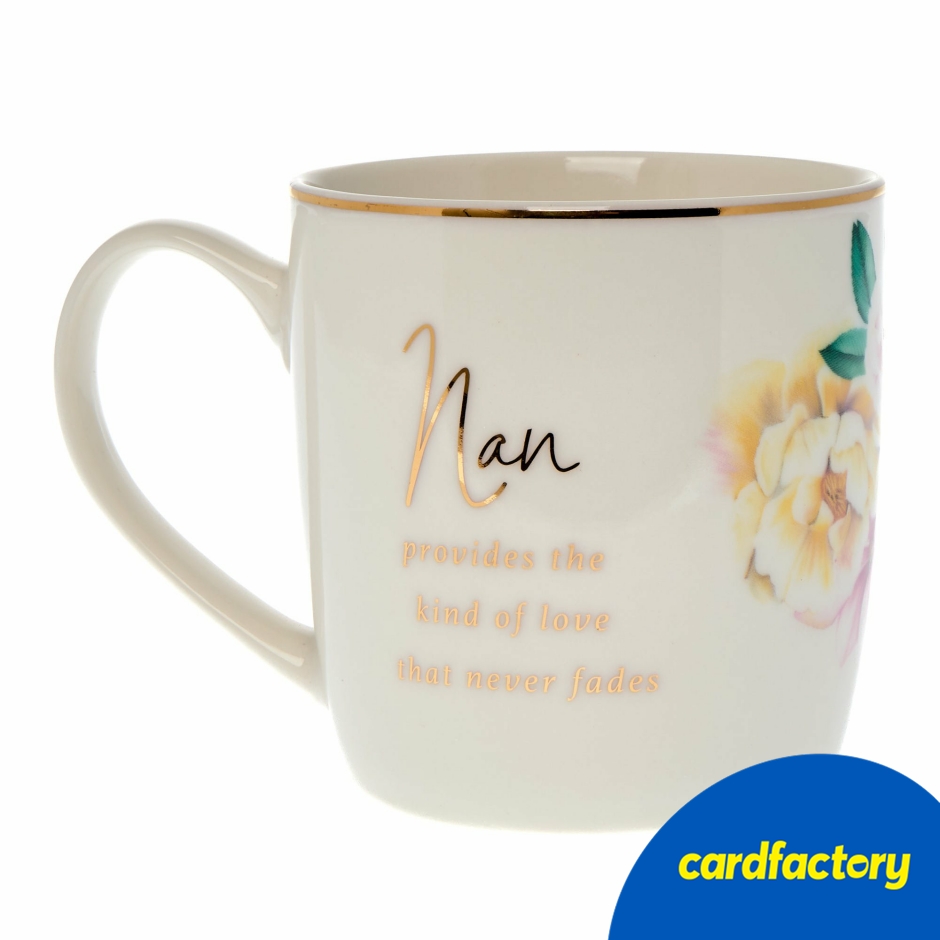 Image of Nan Love That Never Fades Mug | Floral Design | Sentimental Gift Box | Ceramic | Ideal for Hot Drinks | 10cm x 13.3cm x 10cm