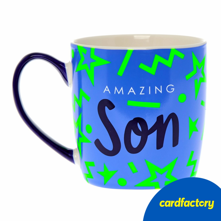 Image of Amazing Son Ceramic Mug in Gift Box | Modern Bold Design | Ideal for Hot Drinks | Perfect Gift | 10cm x 13.2cm x 9cm | Unique Keepsake
