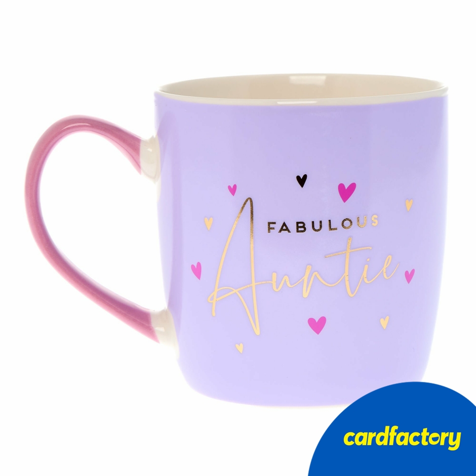 Image of Fabulous Auntie Ceramic Mug Gift Box | Stylish Gold-Detailled Mug | Perfect Gift for Aunt | Ideal Present for Coffee &amp; Tea Lovers