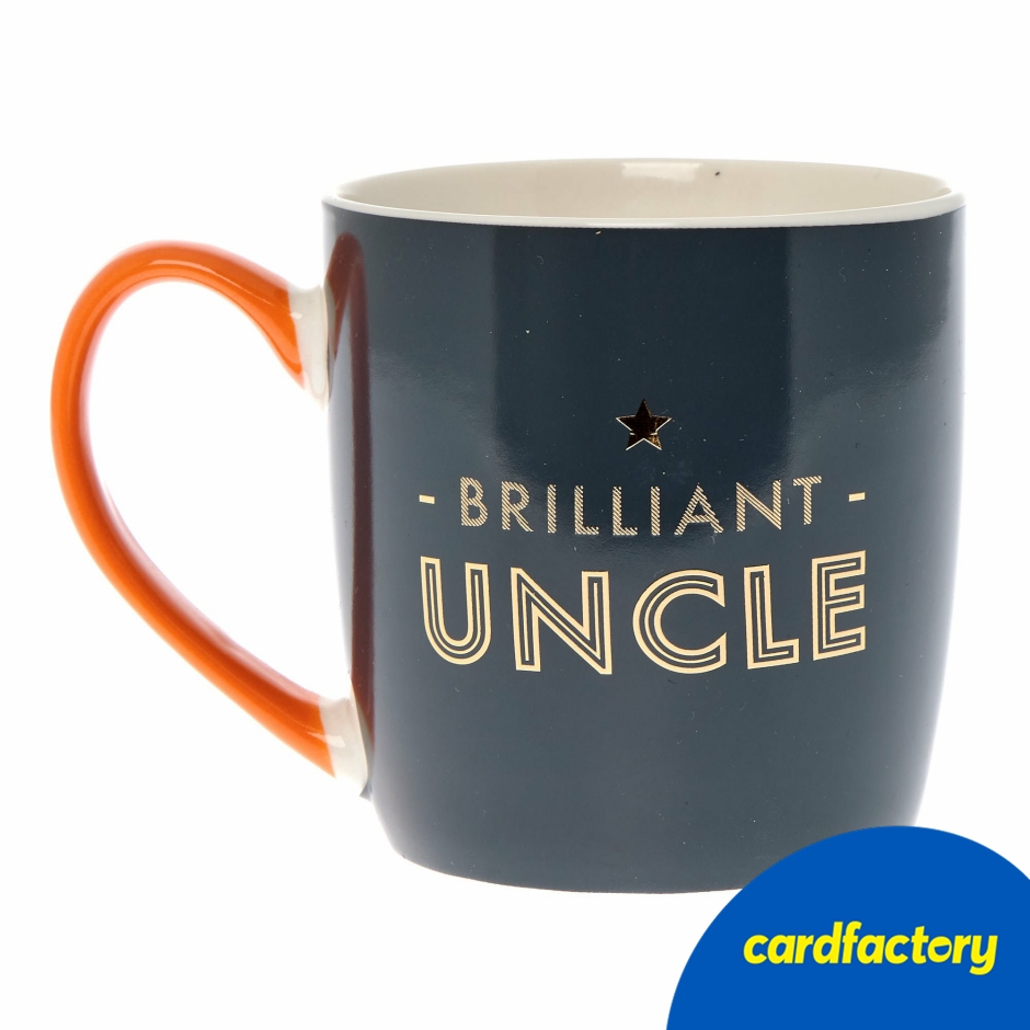 Image of Brilliant Uncle Ceramic Mug Gift Set | Modern Design with Sentiment | Perfect for Hot Drinks | Dimensions: 10cm x 13.2cm x 9cm | Unique Gift Idea