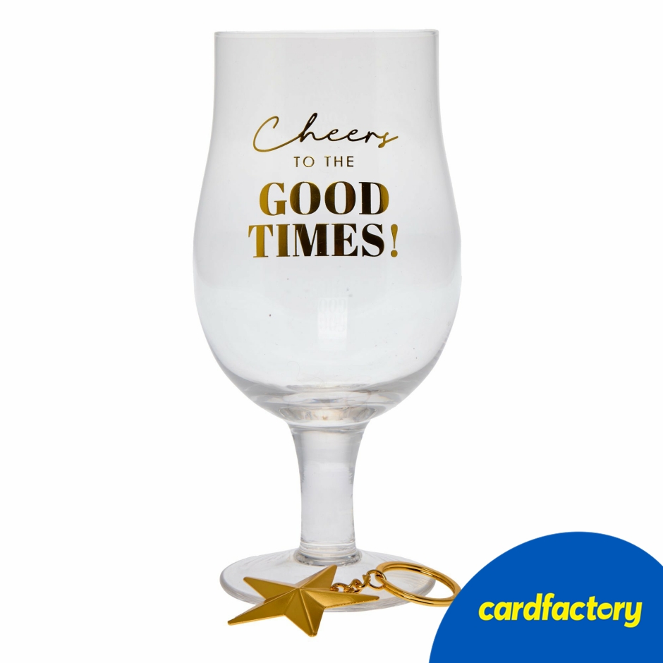 Image of Cheers To The Good Times Pint Glass &amp; Keyring