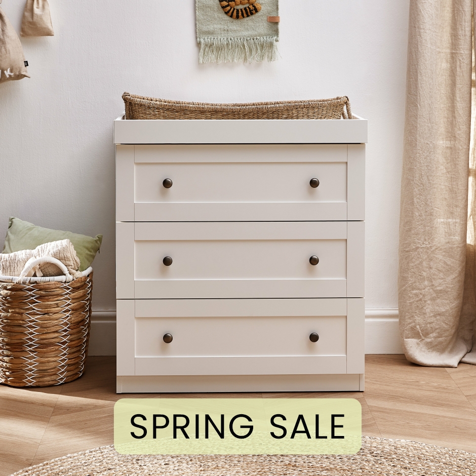 View Silver Cross Bromley White Dresser Simple Minimalistic Nappy Chaning Table With Drawers Nursery Furniture information