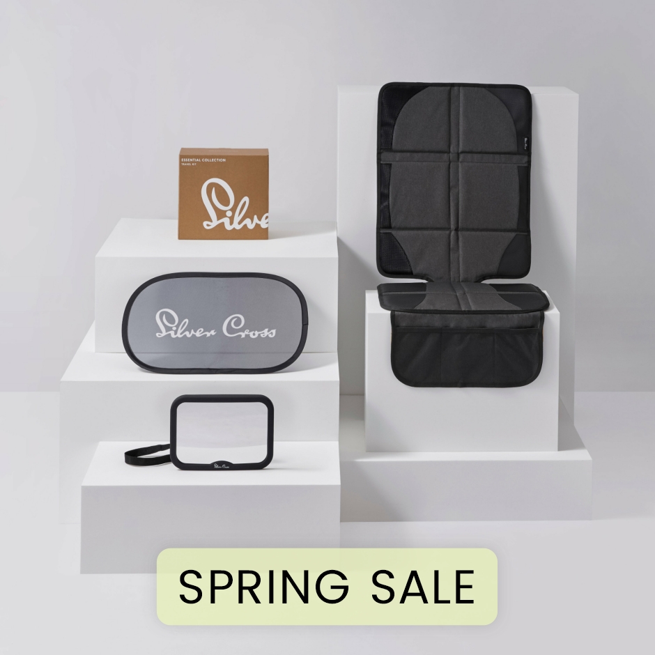 View Silver Cross Car Safety Travel Kit 4 Piece UPF50 Sunshades Baby Mirror Bundle Extra Interior Exterior Protection Black information