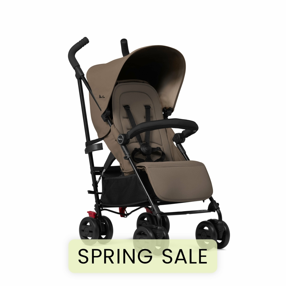 View Silver Cross Pop Cobble Stroller Brown Best Foldable Pram Pushchair Newborns Babies to 4 Years Toddlers Lie Flat Padded Seat information