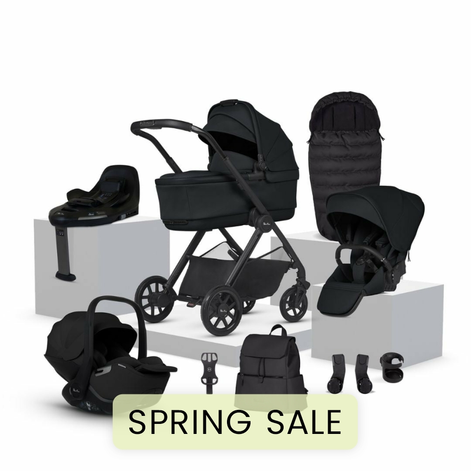 View Silver Cross Reef 2 Space Travel System Ultimate 360 Infant Carrier Bundle 11 piece Black Foldable Stroller Pushchair Pram Car Seat With  information