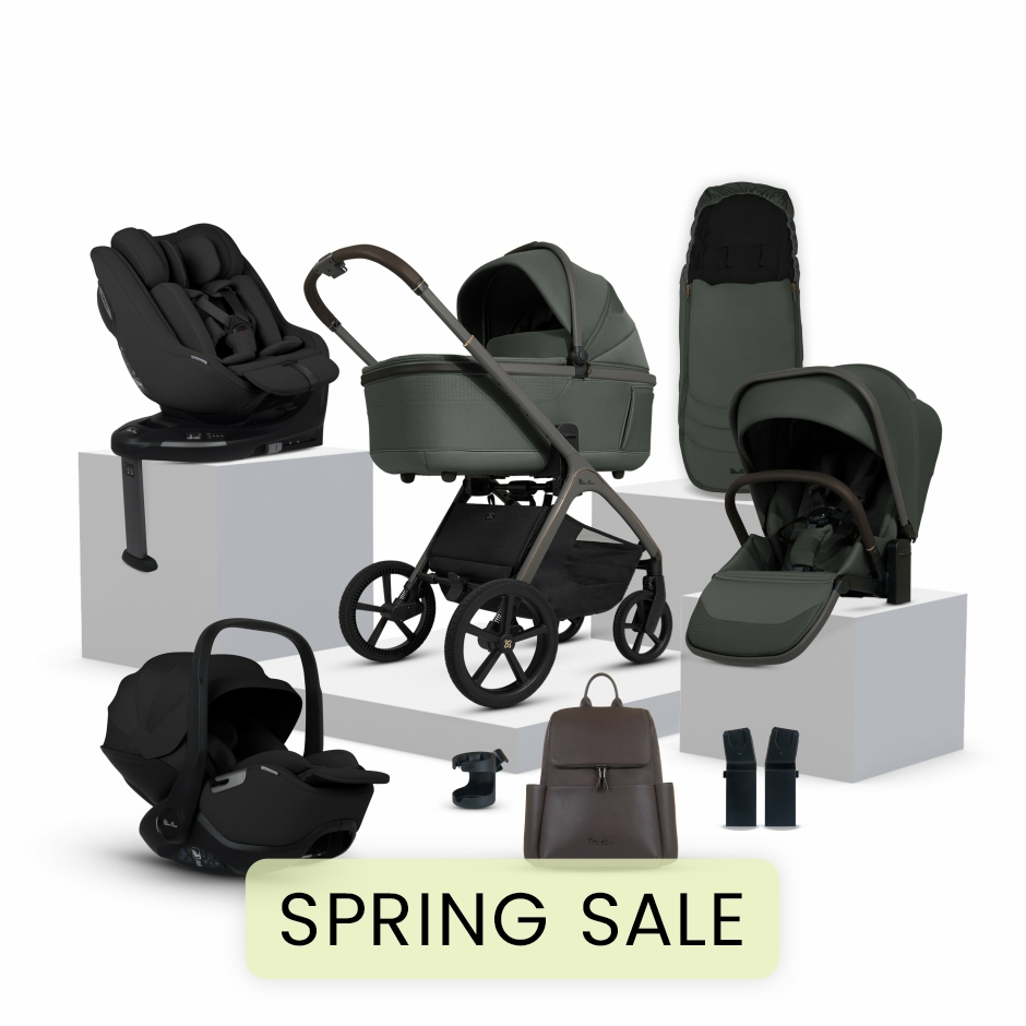 View Silver Cross Cove Pewter Travel System Ultimate 360 Family Car Seat Bundle Black Newborn to 4 Years Premium Travel System with Rotating Car Seat information