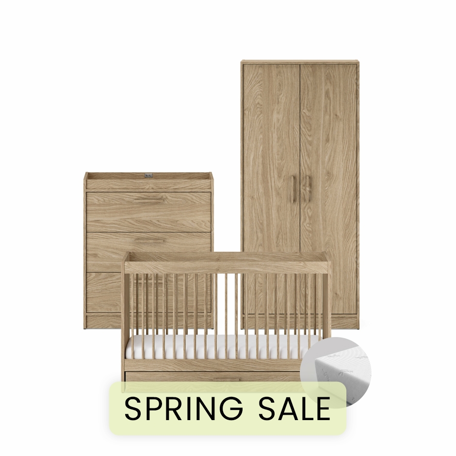 View Silver Cross Geneva 3 Piece Nursery Room Set With Mattress information