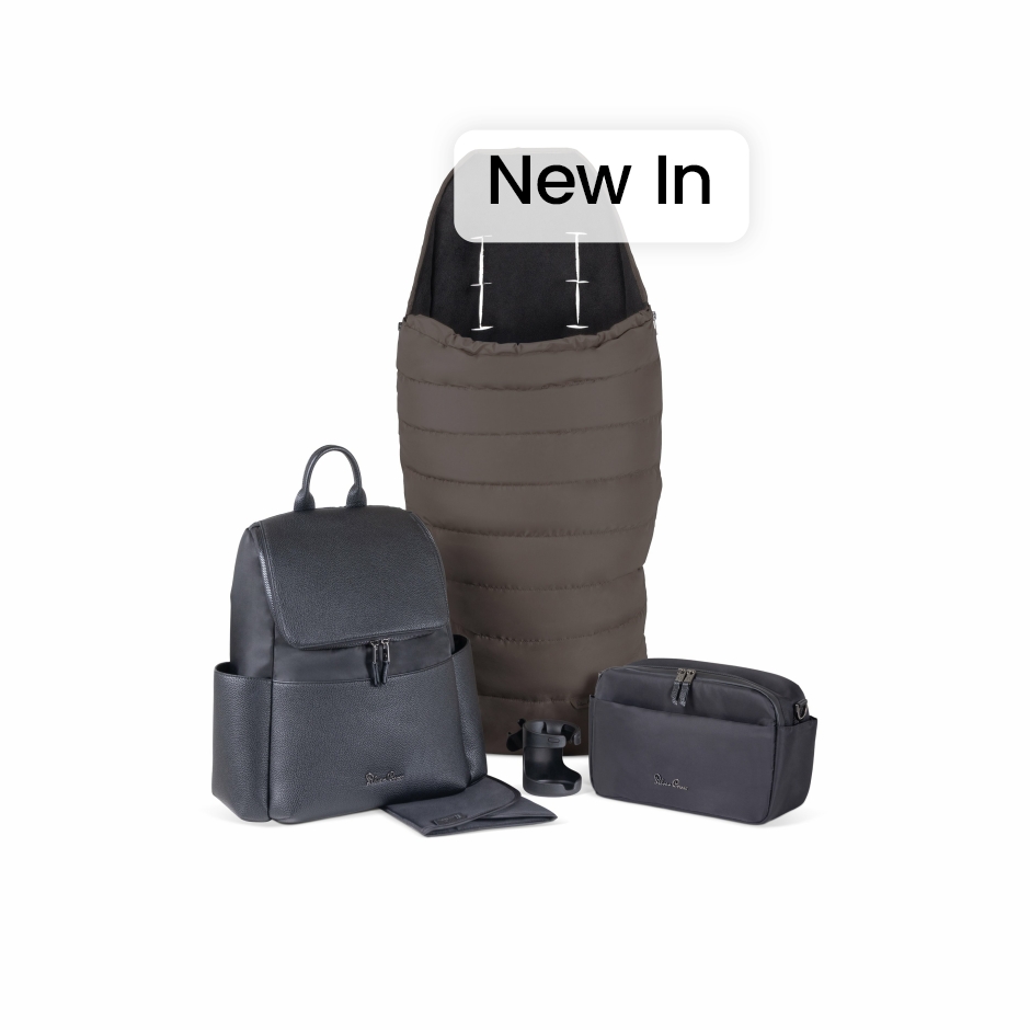 View Silver Cross Nia Accessory Pack Chocolate Brown Black 4 piece Newborn Baby Infant Footmuff Crossbody Organiser Cup Holder Compact  information