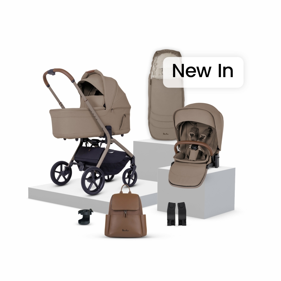 View Silver Cross Breez Champagne Travel System Accessory Bundle 10 Piece Beige Newborn Upto 4 Years Lightweight Stroller Pram Set For Infant information