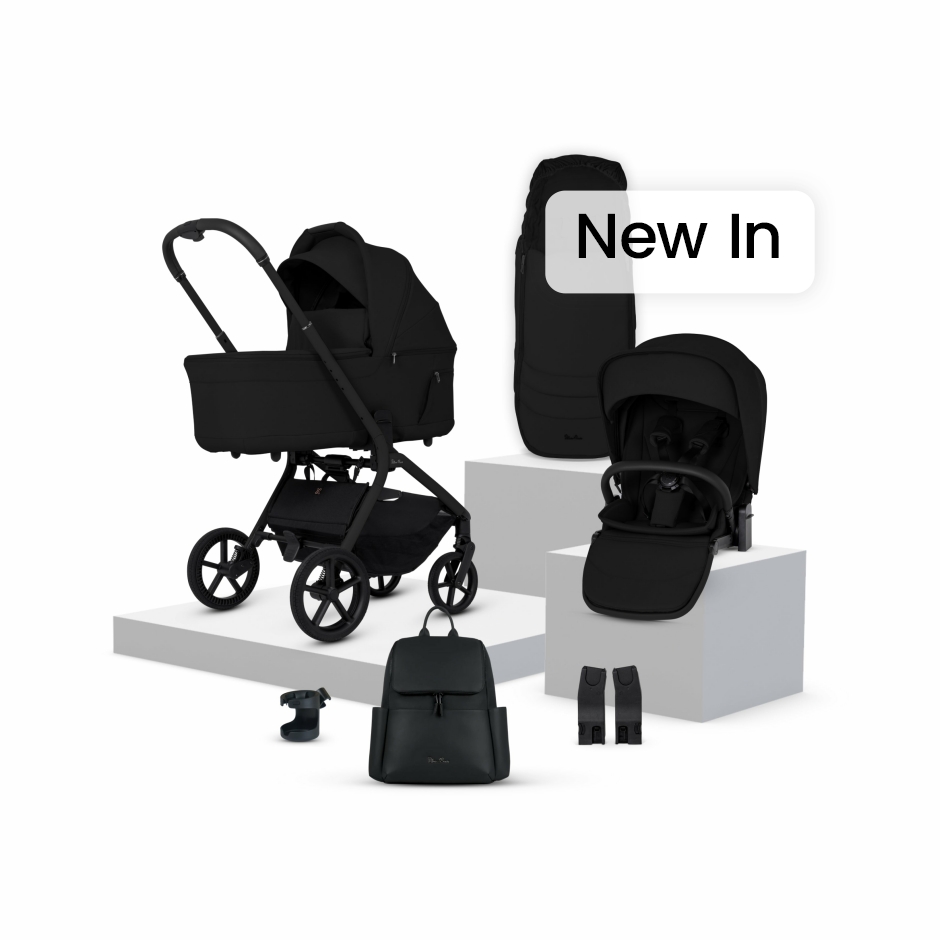 View Silver Cross Breez Onyx Travel System Accessory Bundle 10 Piece Black Newborn Upto 4 Years Lightweight Pushchair Pram Buggy For Infant information