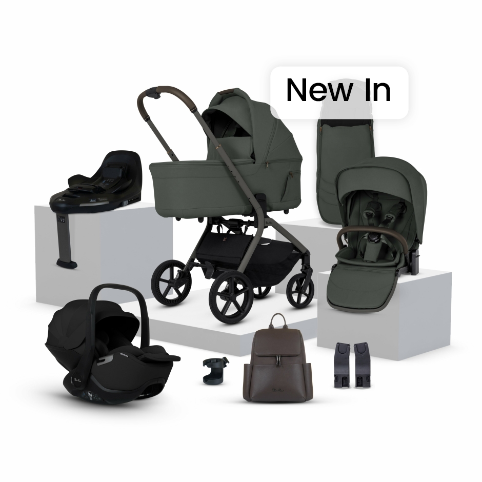 View Silver Cross Breez Pewter Travel System Ultimate 360 Infant Carrier Bundle 12 Piece Dark Green Newborn Upto 4 Years Pushchair Pram For  information