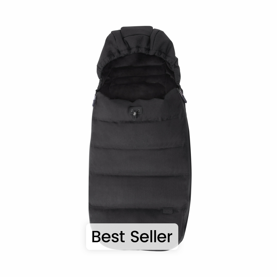 View Silver Cross Wave Pram Onyx Footmuff Black Water Resistant Warm Cosy Faux Fur Lining Padded Winter Seat Liner For Babies Newborns  information