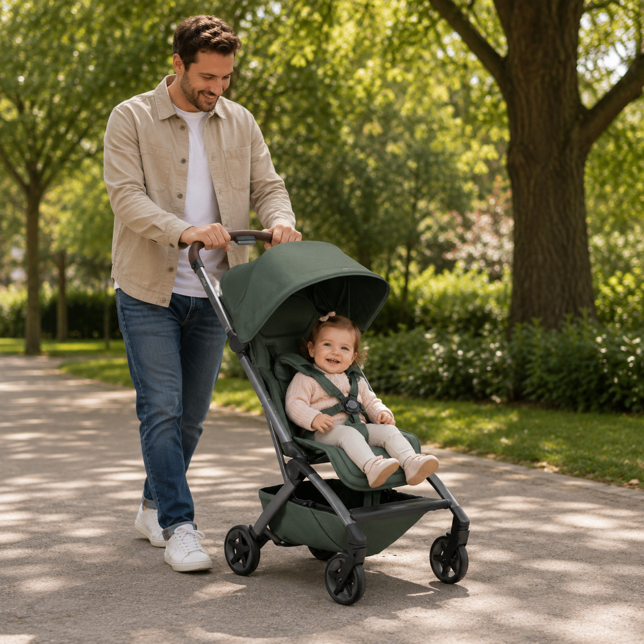 Joolz Aer2 Stroller - Forest Green - Lightweight Pushchair - Birth to 4 Years - Image 2