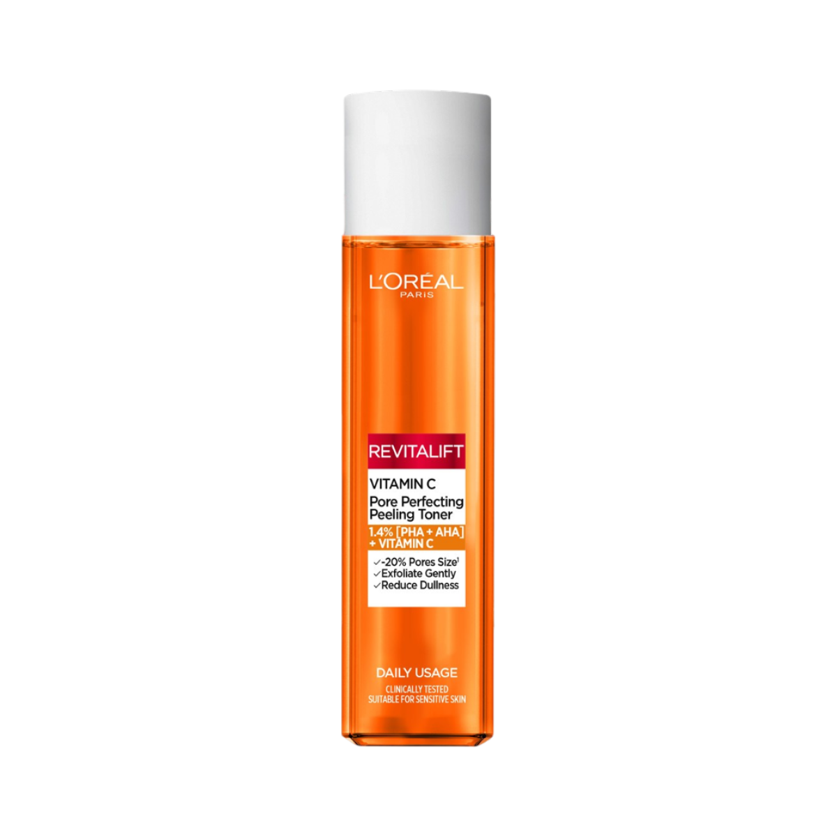 L'oréal Paris Revitalift Vitamin C Peeling Toner - 180Ml | Dermatologist Tested | Glycerin | Glycolic Acid | Vitamin C | Unclogs Pores | Brightens Skin