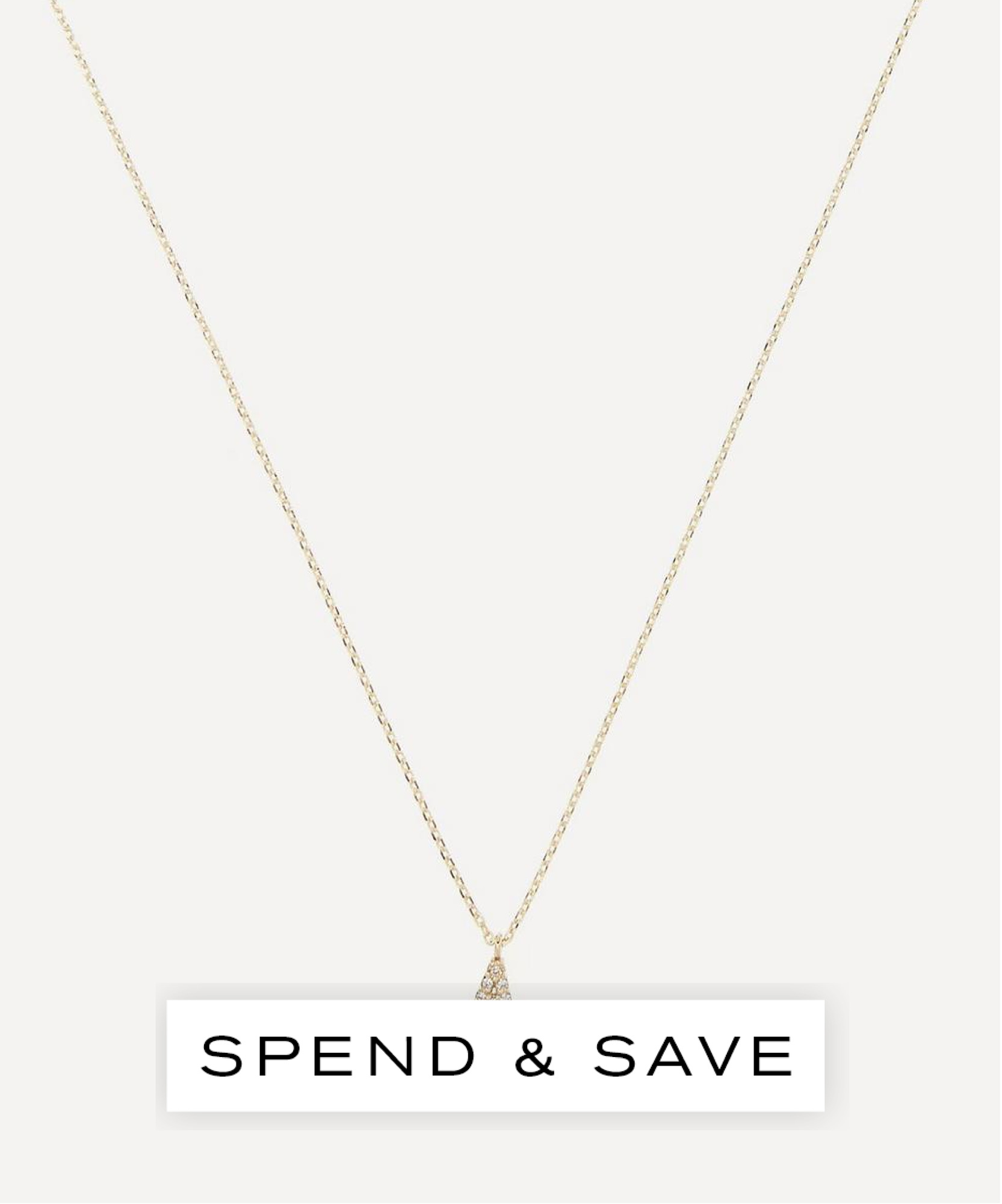 Aurum + Grey 9ct Gold A Diamond Initial Pendant Necklace