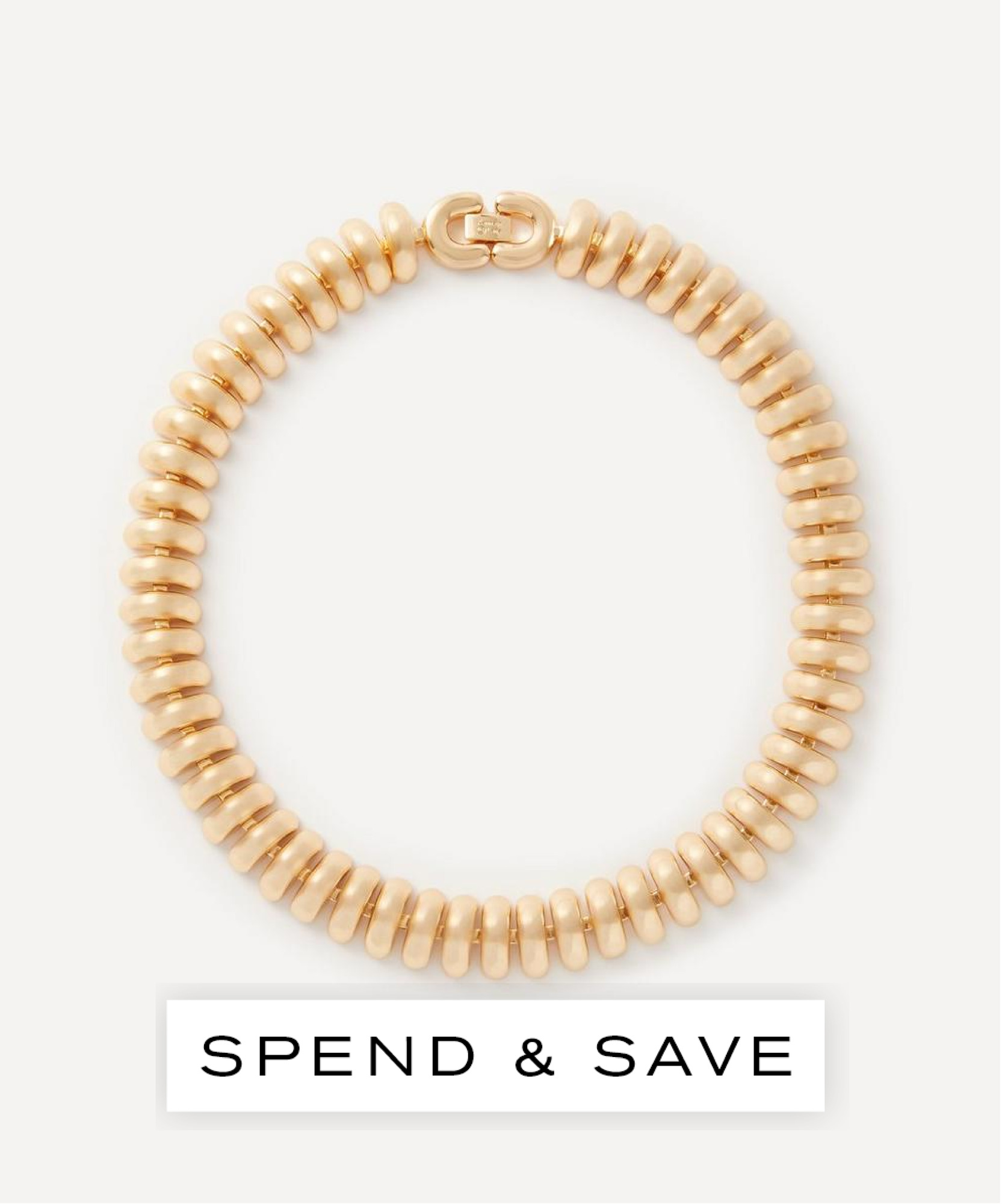 Kenneth Jay Lane Gold-plated Chain Fold-over Clasp Necklace