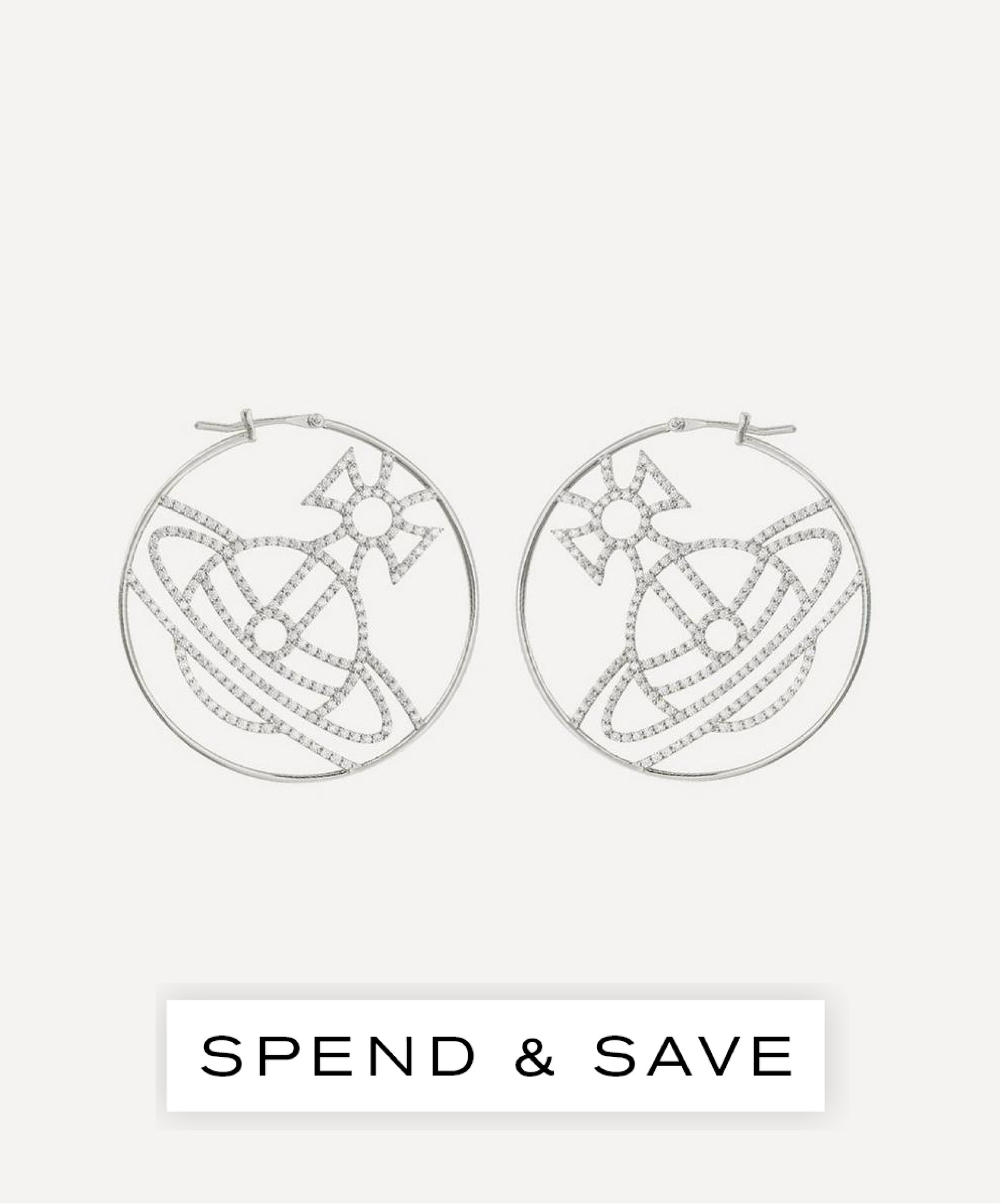 Vivienne Westwood Silver-tone Eloisa Hoop Earrings