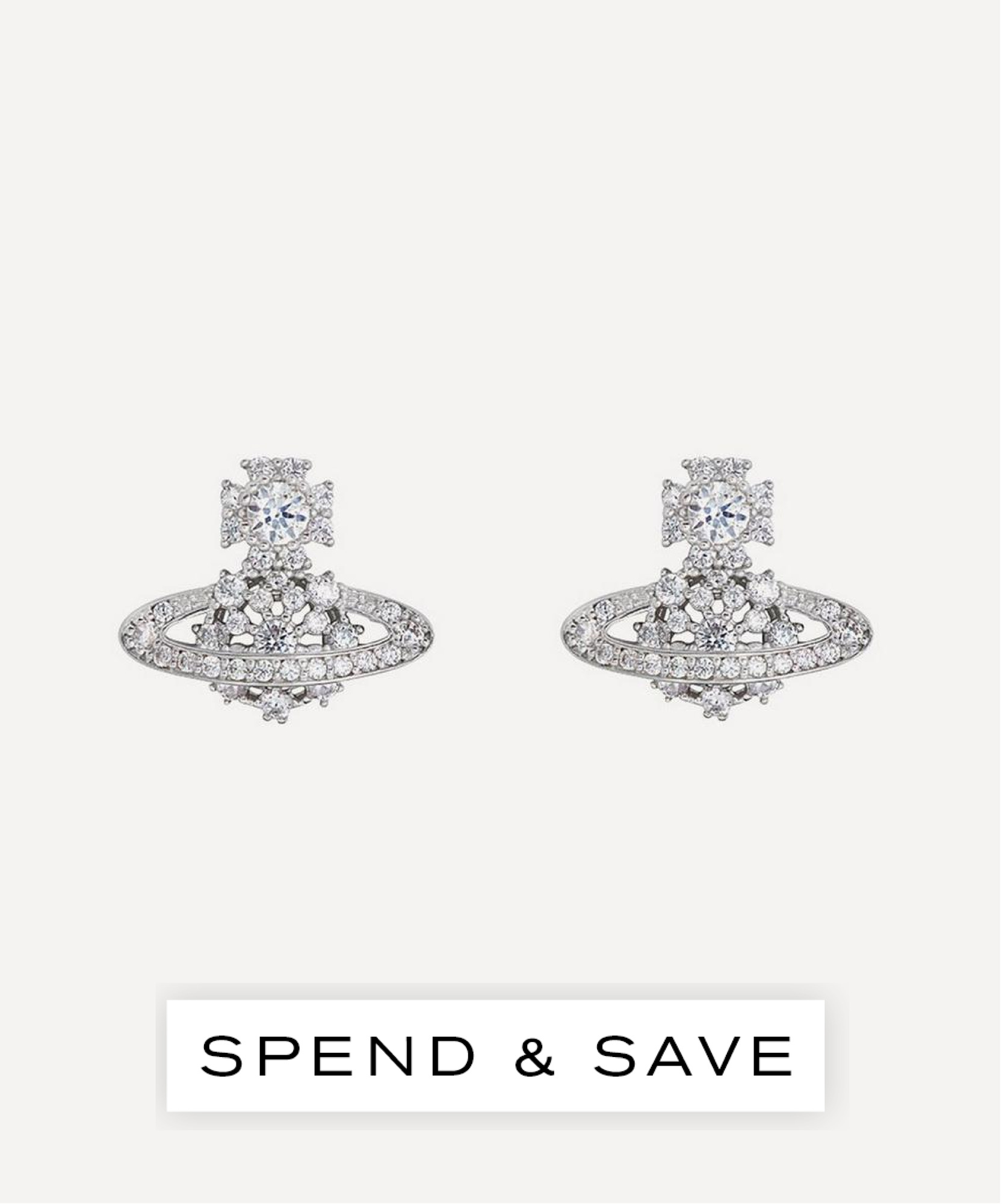 Vivienne Westwood Platinum-plated Narcissa Stud Earrings