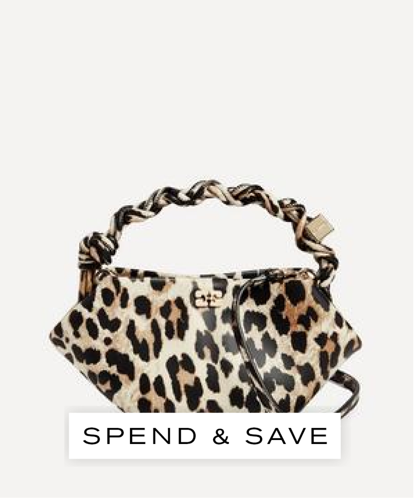 Ganni Women's Mini Bou Leopard Crossbody Bag