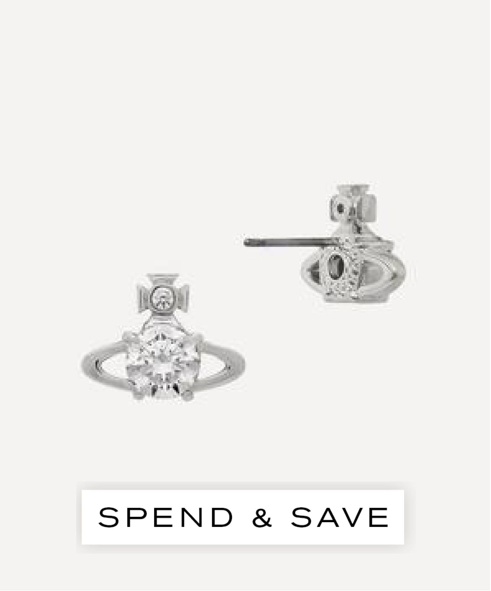 Vivienne Westwood Silver-tone Reina Stud Earrings