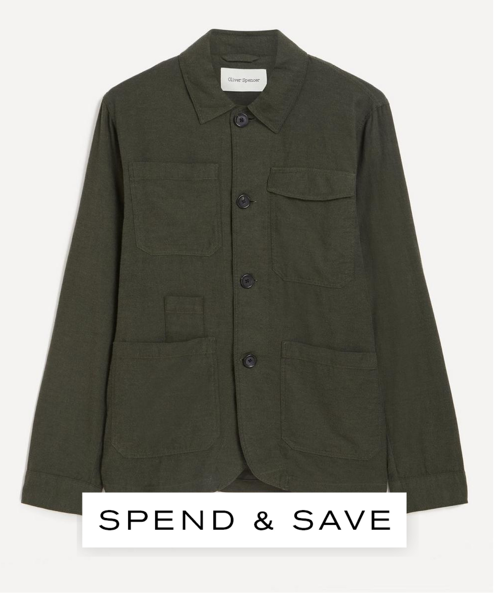 Oliver Spencer Mens Banfield Green Hythe Jacket