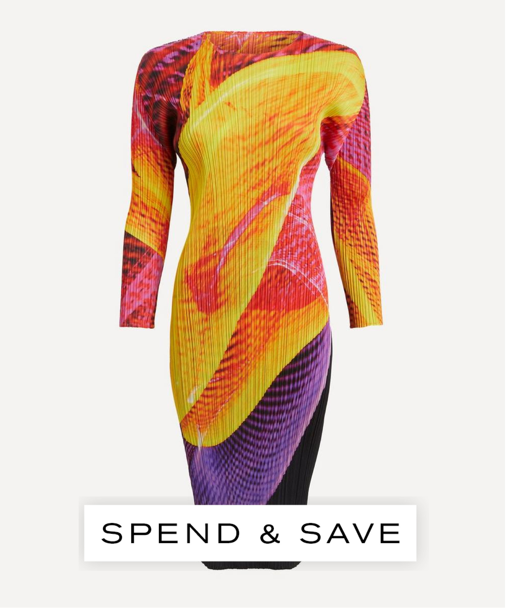 Issey Miyake Pleats Please  Women's Spectrum Pleated Dress